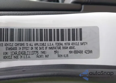 2020 Jeep Grand Cherokee Altitude 4X2 from USA, damaged, VIN 1C4RJEAG8LC113775